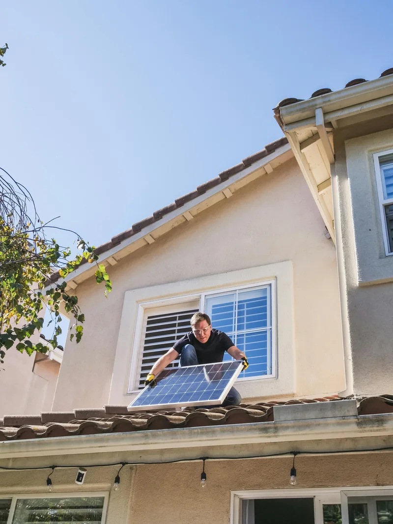Installing a solar panel